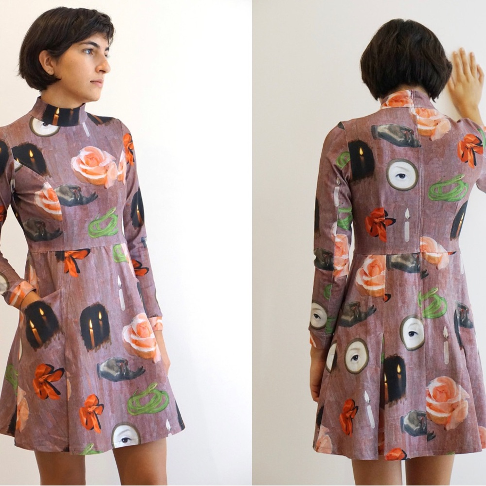 Samantha Pleet Requiem Dress in Token Print